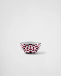 Set of two porcelain soup bowls