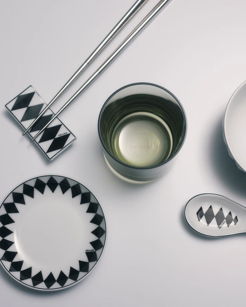 Set of two porcelain sauce bowls - Checkerboard