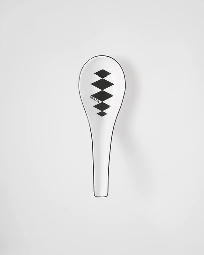 Set of two porcelain spoons - Checkerboard