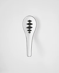 Set of two porcelain spoons - Checkerboard