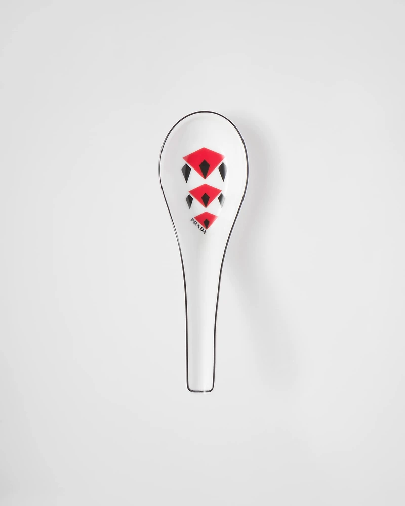 Set of two porcelain spoons