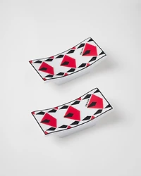 Set of two porcelain chopstick rests