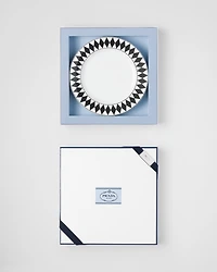 Set of two porcelain dessert plates - Checkerboard