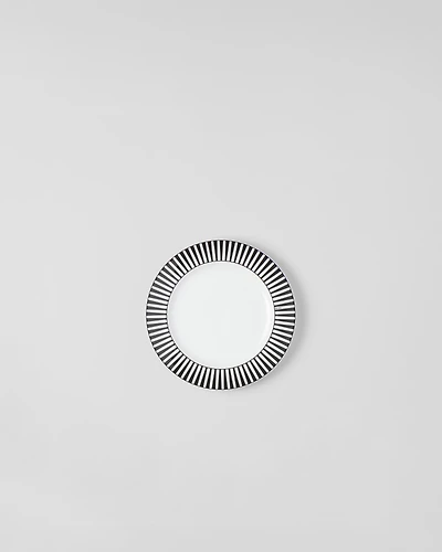 Set of two porcelain dessert plates - Stripes