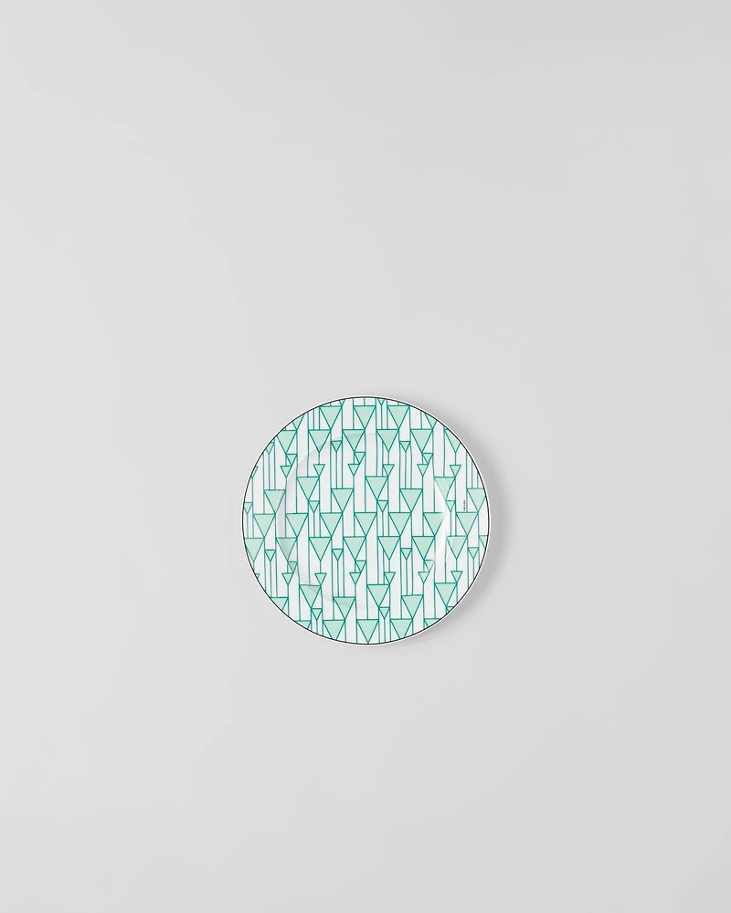 Set of two porcelain dessert plates - Vienna Green