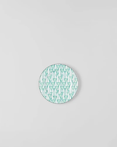 Set of two porcelain dessert plates - Vienna Green