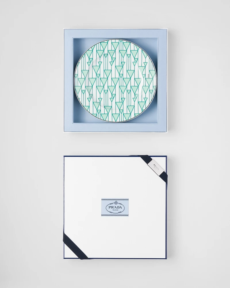 Set of two porcelain dessert plates - Vienna Green