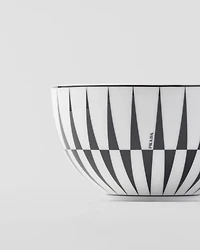 Set of two porcelain rice or cereal bowls - Stripes