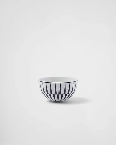 Set of two porcelain rice or cereal bowls - Stripes