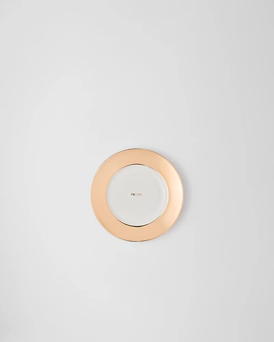 Porcelain dinner plate - Solid Gold