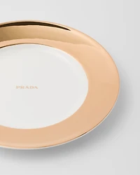 Porcelain dinner plate - Solid Gold