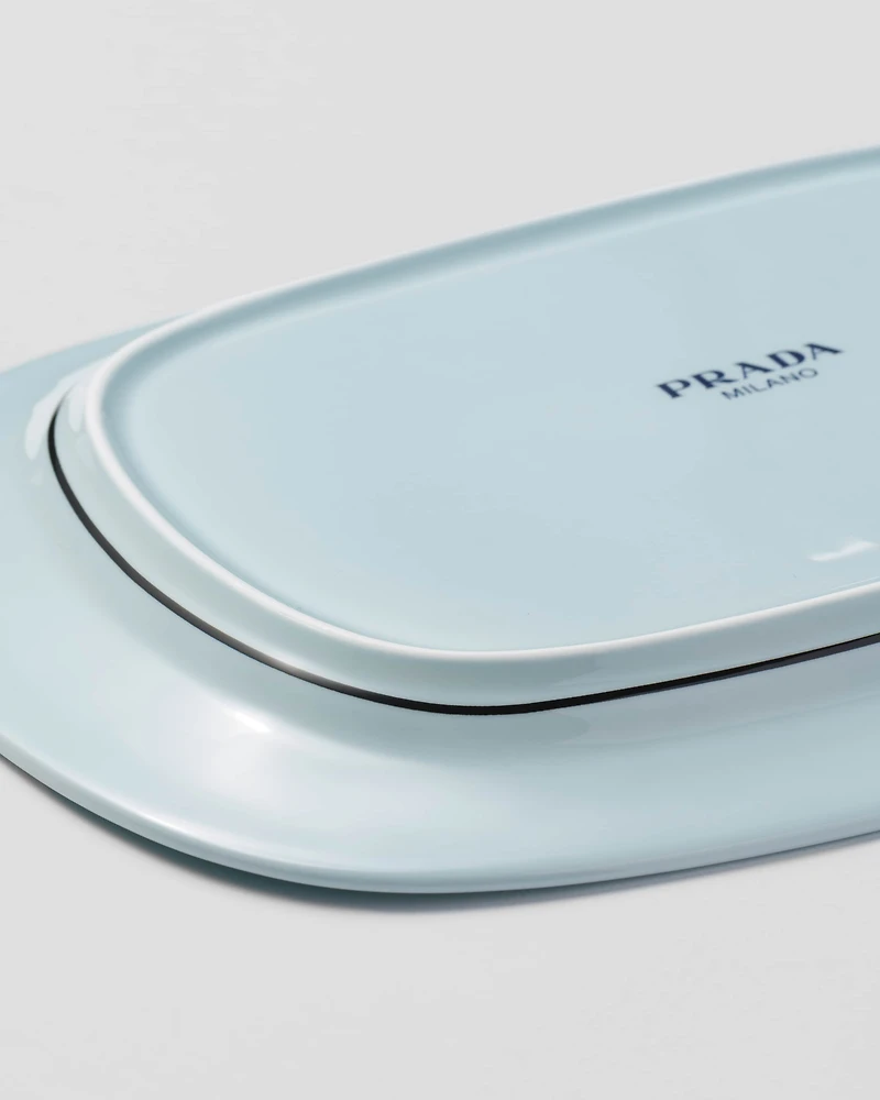 Rectangular porcelain tray