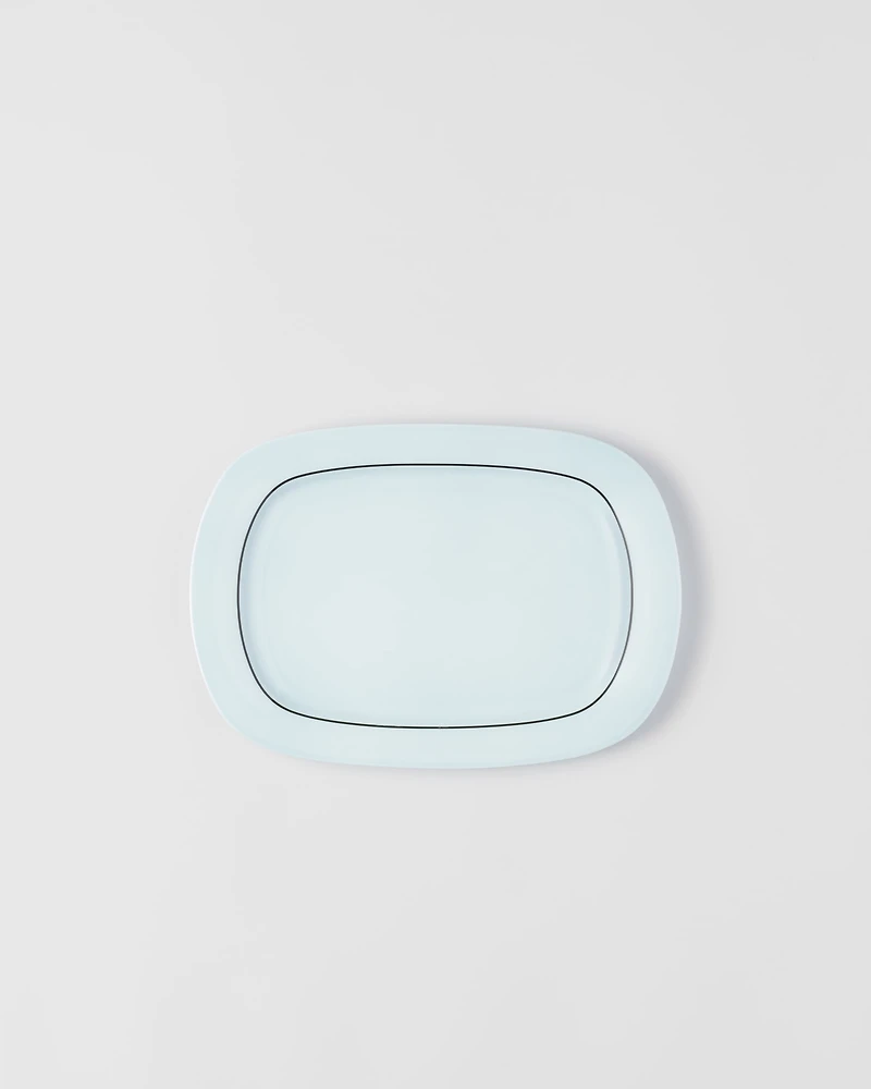 Rectangular porcelain tray