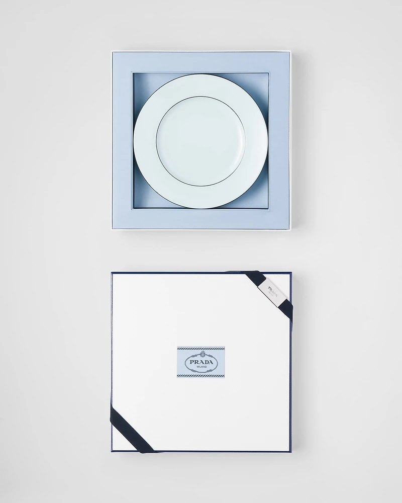 Set of two porcelain dessert plates - Celadon