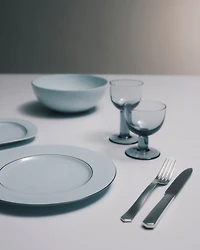Set of two porcelain dinner plates - Celadon