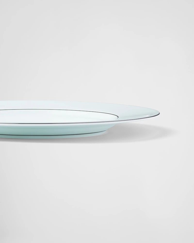 Set of two porcelain dinner plates - Celadon