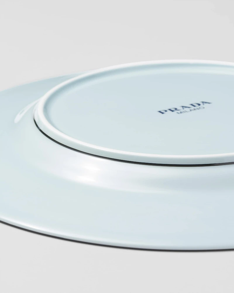 Set of two porcelain dinner plates - Celadon