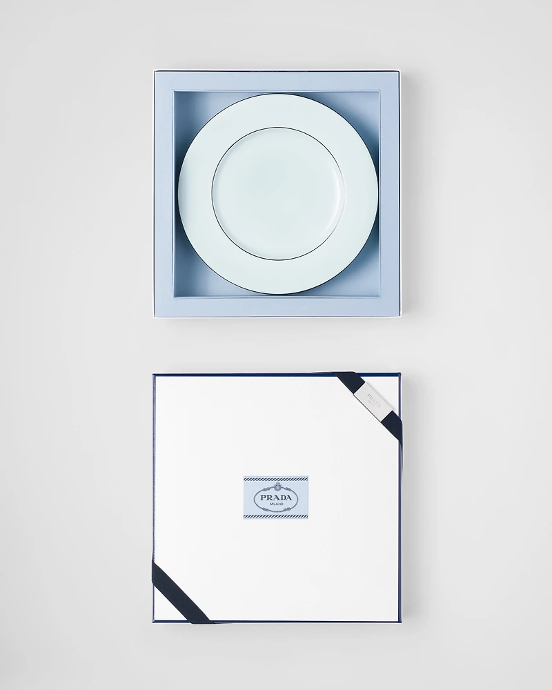 Set of two porcelain dinner plates - Celadon