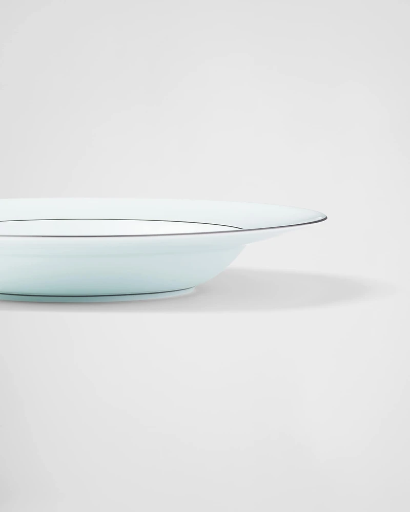 Set of two porcelain soup plates - Celadon