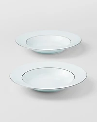 Set of two porcelain soup plates - Celadon
