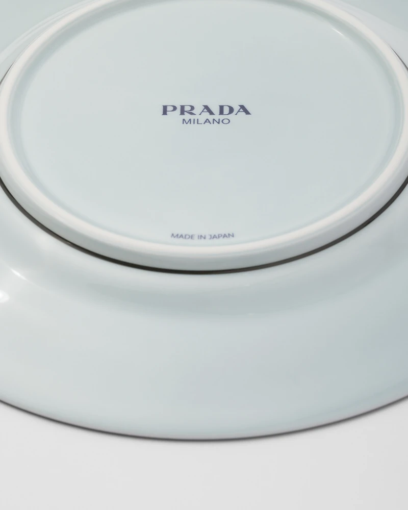 Set of two porcelain bread plates - Celadon