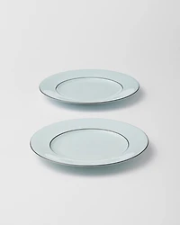 Set of two porcelain bread plates - Celadon