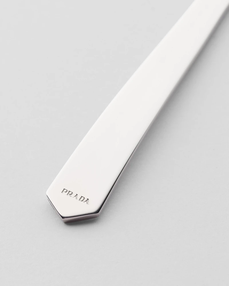 Set of two stainless steel teaspoons