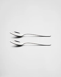 Set of two stainless steel teaspoons