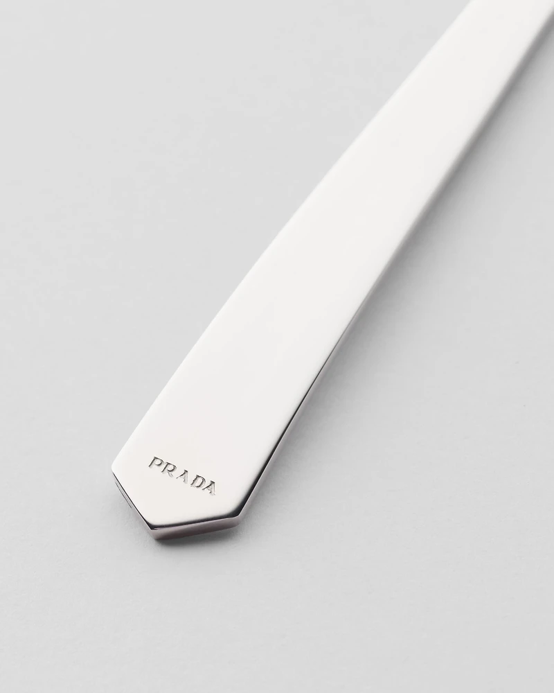 Set of two stainless steel coffee spoons