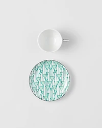 Set of four porcelain espresso cups - Vienna Green