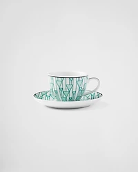 Set of four porcelain espresso cups - Vienna Green