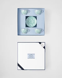 Set of four porcelain espresso cups - Vienna Green