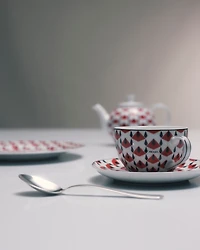 Set of two porcelain tea cups
