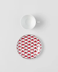 Set of two porcelain tea cups
