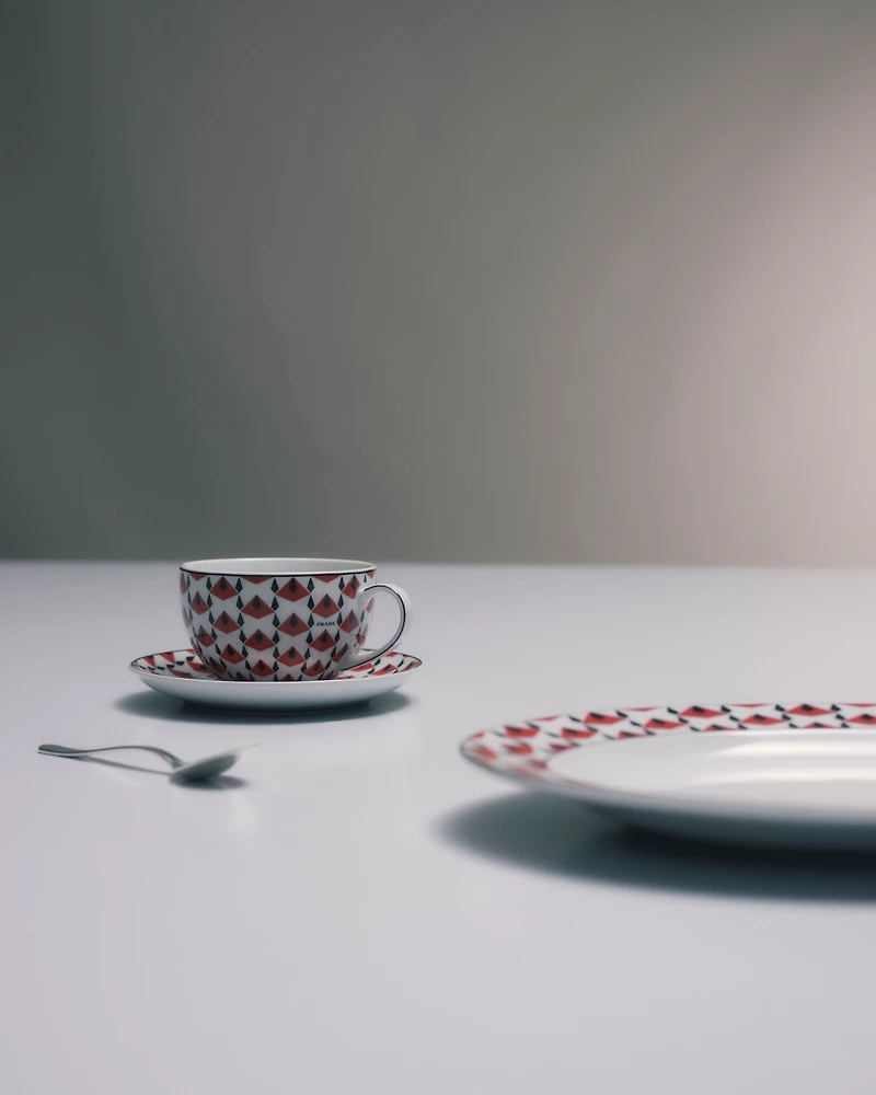 Set of two porcelain cappuccino cups - Vienna Red