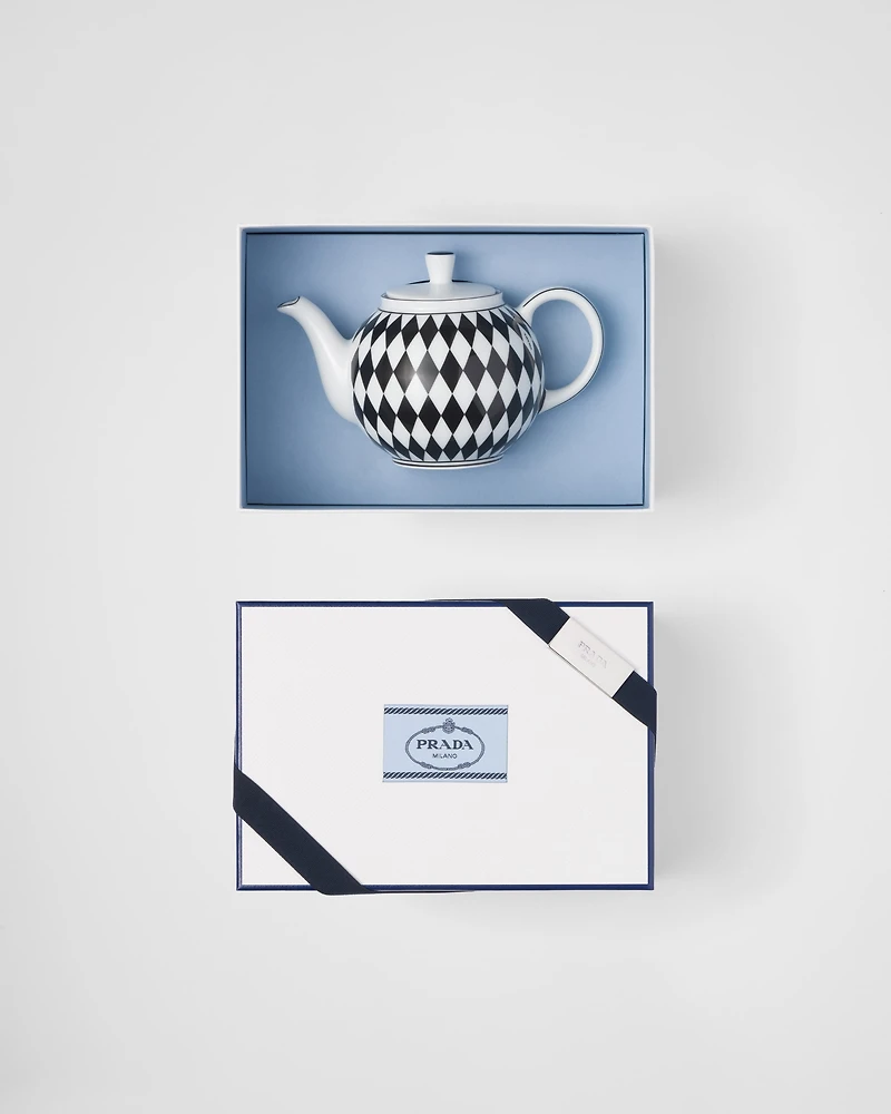 Porcelain teapot - Checkerboard 