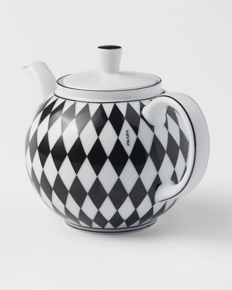 Porcelain teapot - Checkerboard 