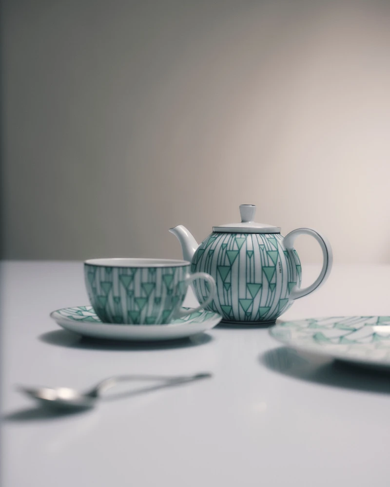 Porcelain teapot - Vienna Green