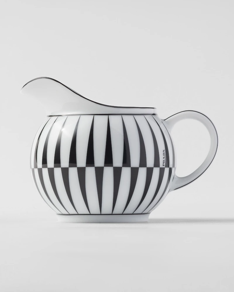 Porcelain milk jug and sugar bowl set - Stripes