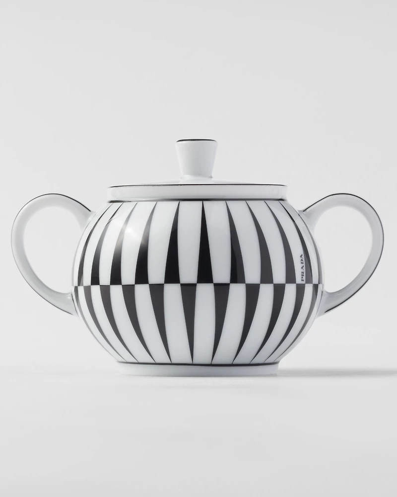 Porcelain milk jug and sugar bowl set - Stripes