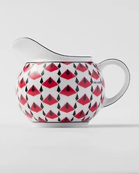 Porcelain milk jug and sugar bowl set - Vienna Red