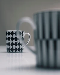 Porcelain mug - Checkerboard 