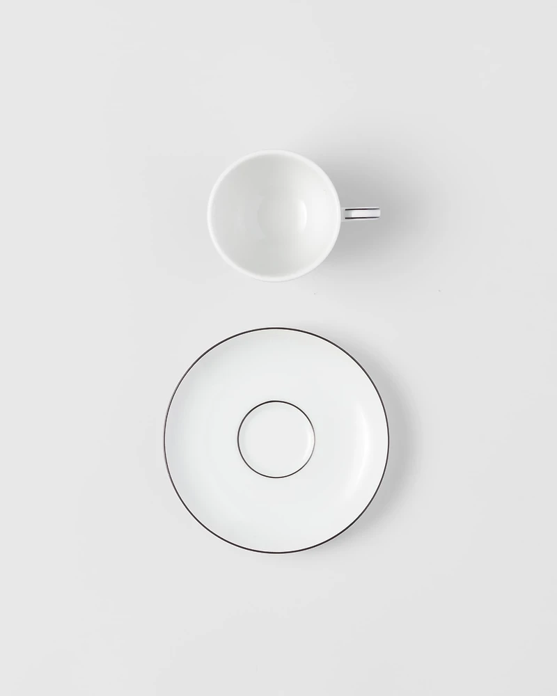 Set of four porcelain espresso cups - Stripes