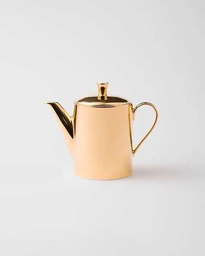Porcelain coffee pot - Solid Gold