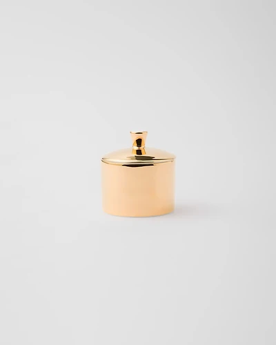 Porcelain sugar bowl - Solid Gold