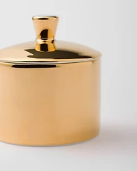 Porcelain sugar bowl - Solid Gold