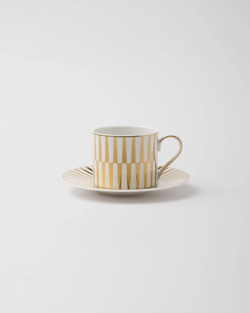 Porcelain tea cup - Stripes