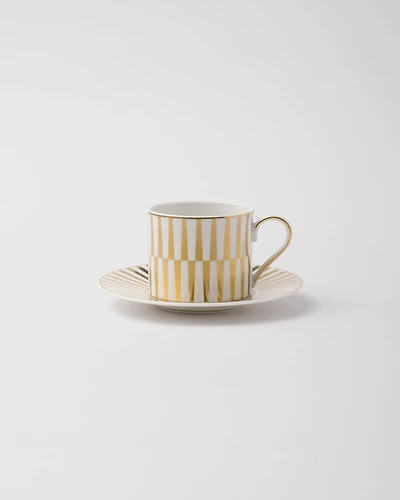 Porcelain tea cup - Stripes