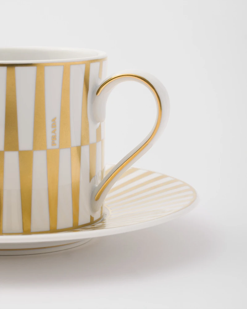Porcelain tea cup - Stripes