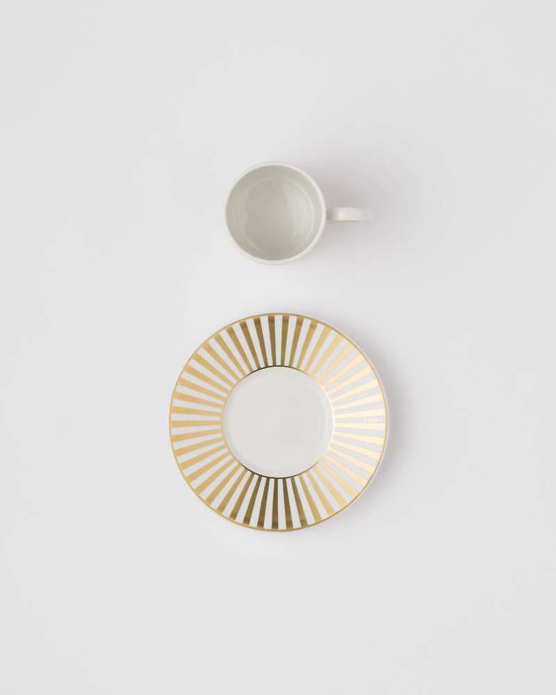 Porcelain coffee cup - Stripes